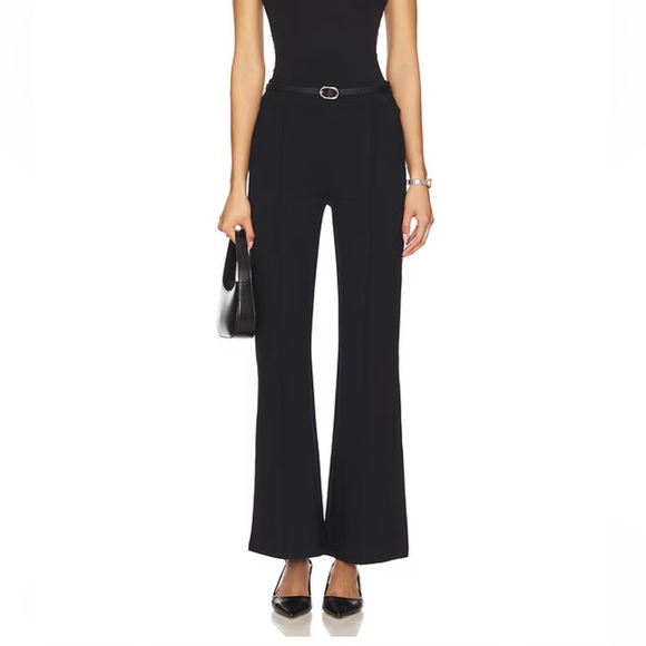 Spanx High Rise Flare The Perfect Pant Classic Black Seamed Flare Leg Sz LP *T10 - Picture 1 of 4